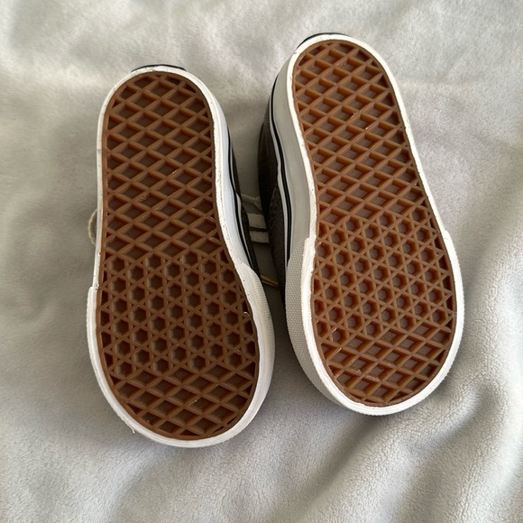 Toddler Vans Authentic Gray White Skate Sneaker Tennis Shoes - Picture 3 of 3
